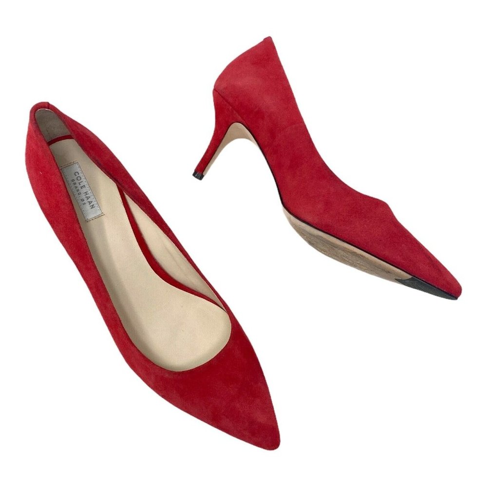 Cole Haan Red Suede Heels